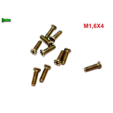 M1,6x4 tytanowa śruba z płaskim łbem krzyżowym tytan gr2